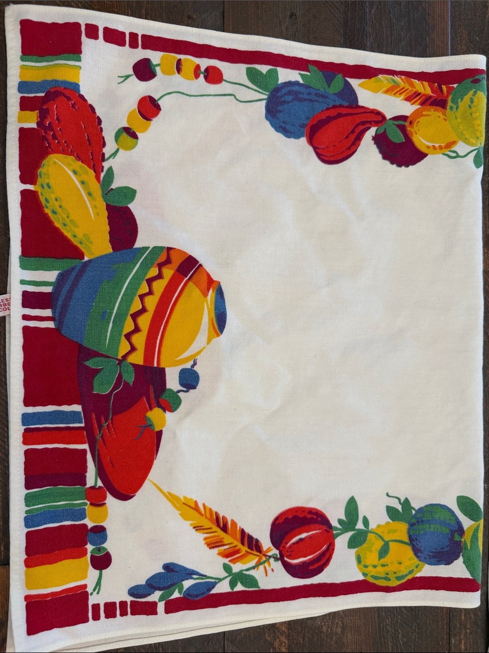 WILENDUR Tea Towel Beautiful Condition BRIGHT Colors "MANJARES" John Madsen 1940